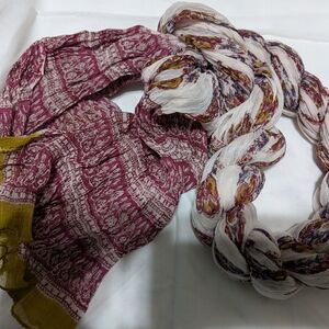 Anokhi Hand block printed Chiffon Scarf